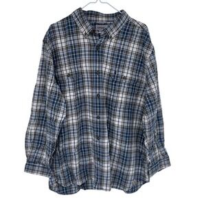Carhartt Casual Long Sleeve Button Down Shirt 2XL Relaxed‎ Fit Green Beige Plaid
